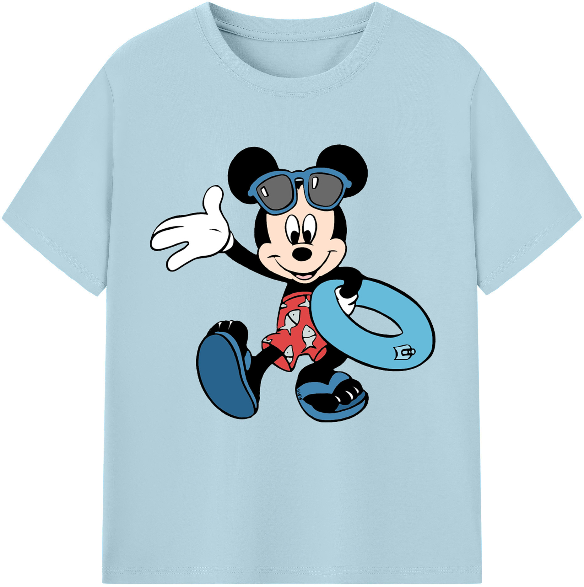 （画像用） ミッキーマウス Mickey Mouse 綿100％半袖Tシャツ（フロントプリント）
